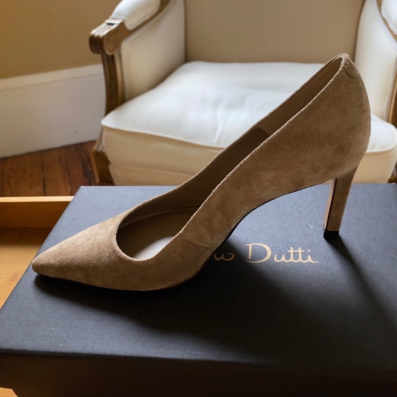 MASSIMO DUTTI Italian Suede  Stiletto Heel Pumps - 5B 35 - Picture 4 of 11